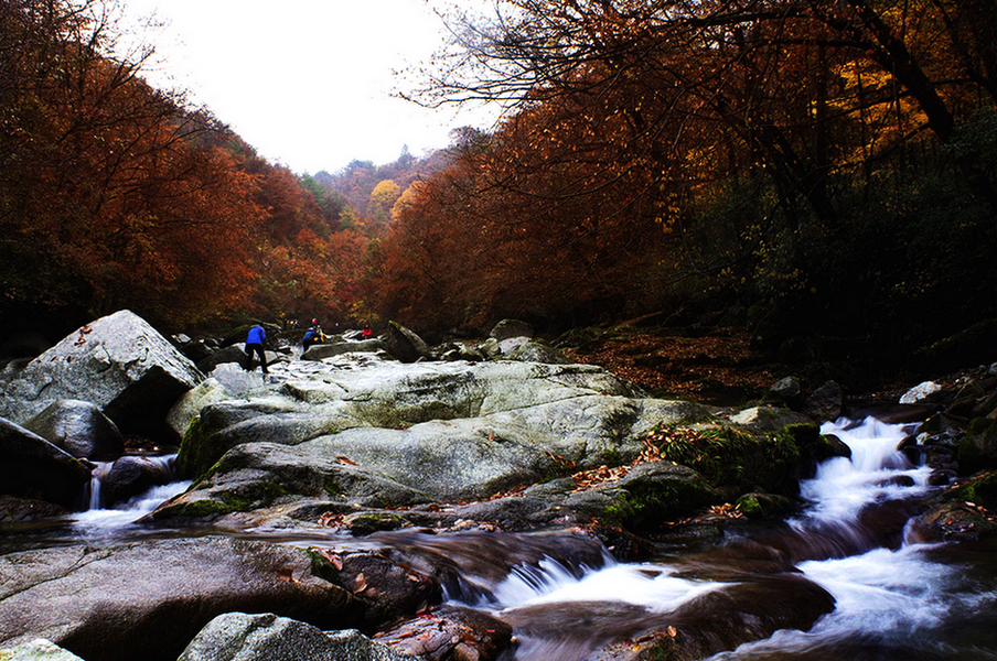 深沟秋红—行摄光雾山