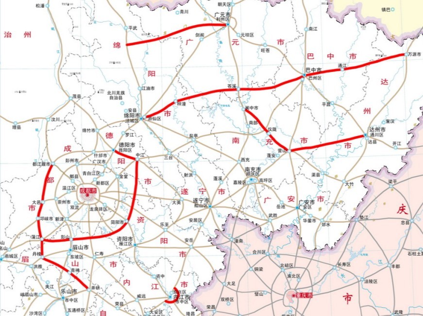 营仪阆高速公路的走向已确定,起于营蓬交界处,在省道204线和南大梁