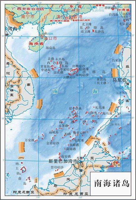 中国在南海所控制的岛礁