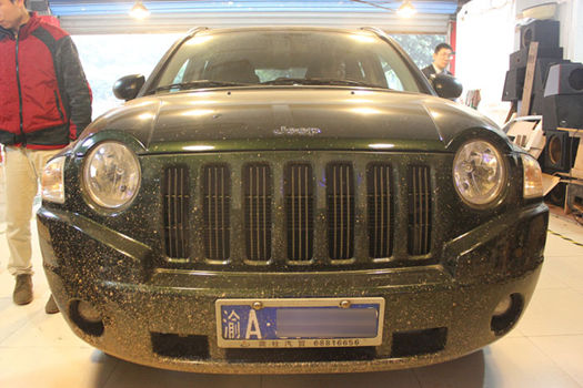 重庆jeep 指南者音响改装 大能全车隔音 四车门 底盘 尾箱 高清图片
