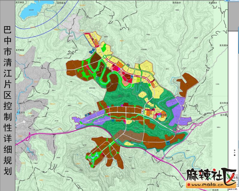 巴中市清江片区控制性详细规划图