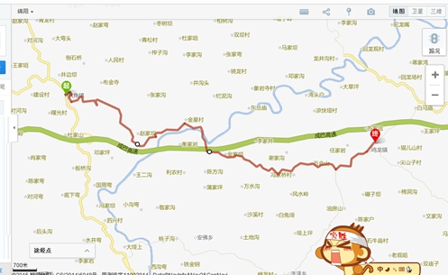 搜狗地图的路线是水泥路