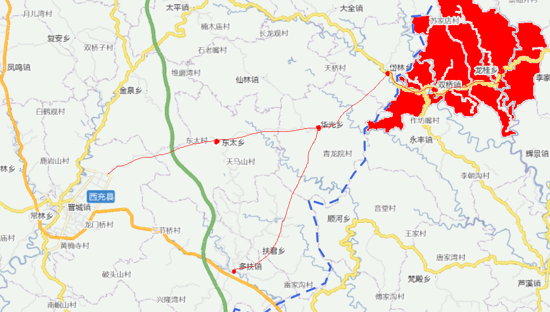东充镇火车站示意图 从顺庆新划入的两乡镇在西充县位置示意图图片