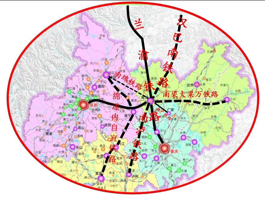 十三五四川铁路规划图