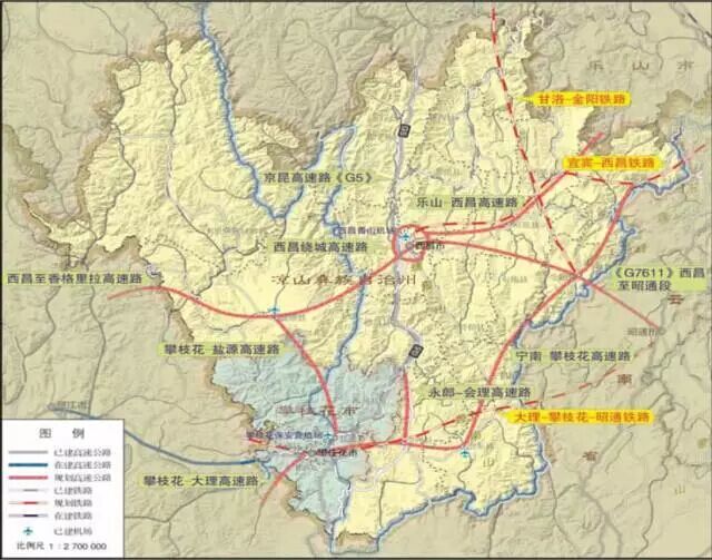 寄希望西昌到丽江的铁路还是先把高速落实再说 攀西经济区交通规划