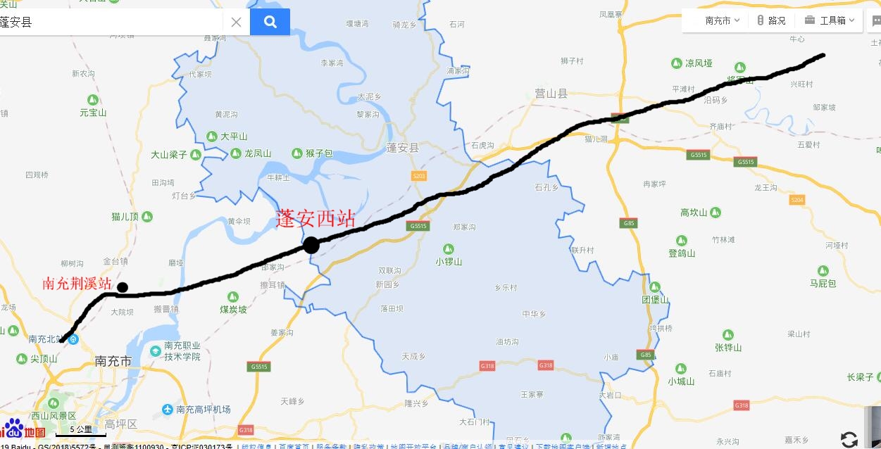 我觉得河舒建站离营山还是太近,应该建图上位置,方便南充市区的人来