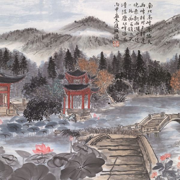 西湖国画醉美西湖画卷名画大师作品 黄格胜领衔共20位