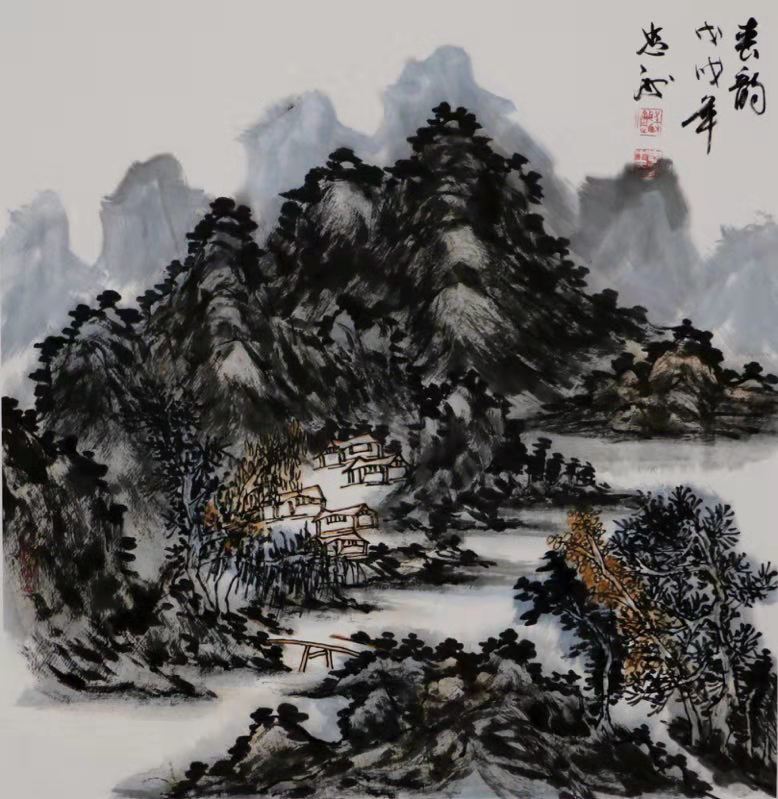 陈忠洲国画山水画花鸟画欣赏大师纯手绘支持私人订制国画作品