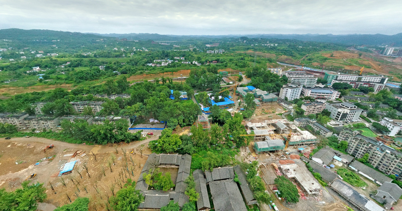 【航拍蓬安系列—锦屏镇上空全景(2020年07月15日)