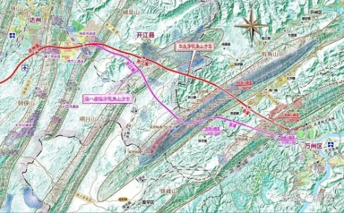 最新消息成达万高铁开江至万州段方案更新线路取直开江南和岳溪站位