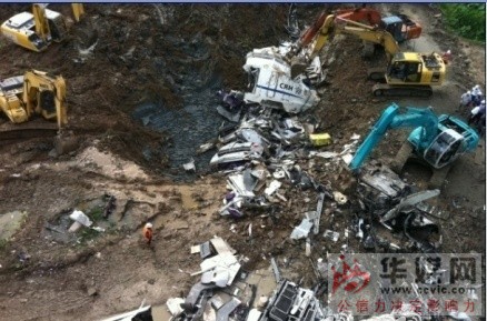 温州动车追尾出轨 和谐号就地掩埋遭围观!(转