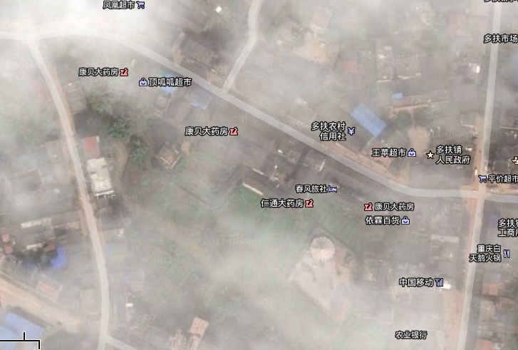 谷歌卫星地图高清晰的多扶镇最新地图-最新出