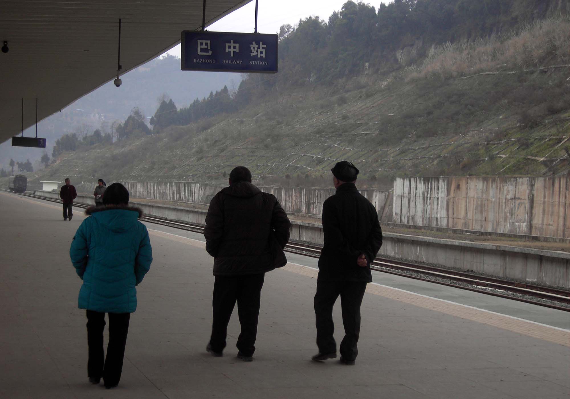 元月4日巴中火车站的列车实体