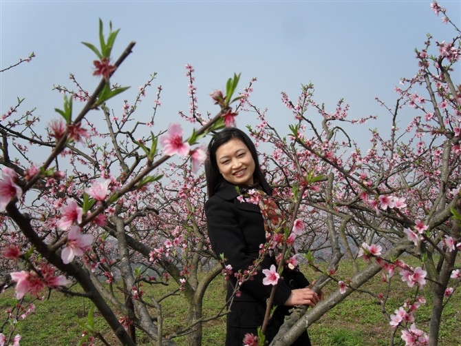 内江东兴桃花岛千亩桃林美女靓影花海仙境令人醉