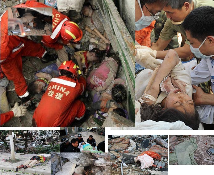汶川地震最惨烈照片图片