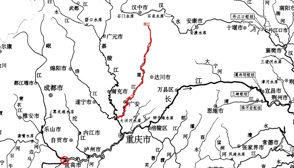 四川省嘉陵江流域地图图片