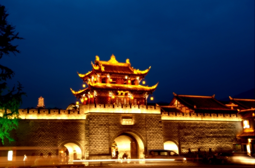 老灌县的新宣化门(夜景)-都江堰论坛-麻辣社区 四川第一网络社区 你的