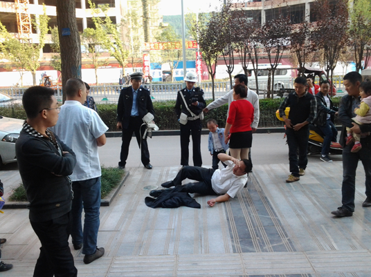 回风龙湖花园处交警打人