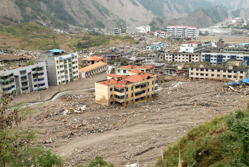 北川地震前照片图片