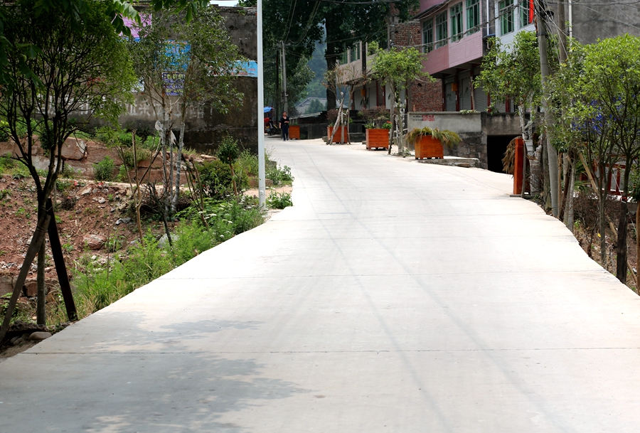 定水镇徐家桥村公路修好了 改善了村民生产生活环境