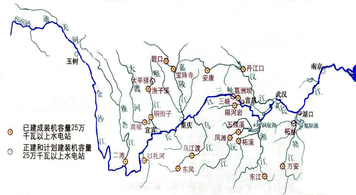 长江及其支流地图图片