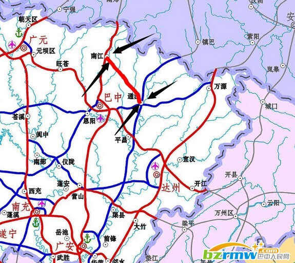 通江高速公路规划图图片