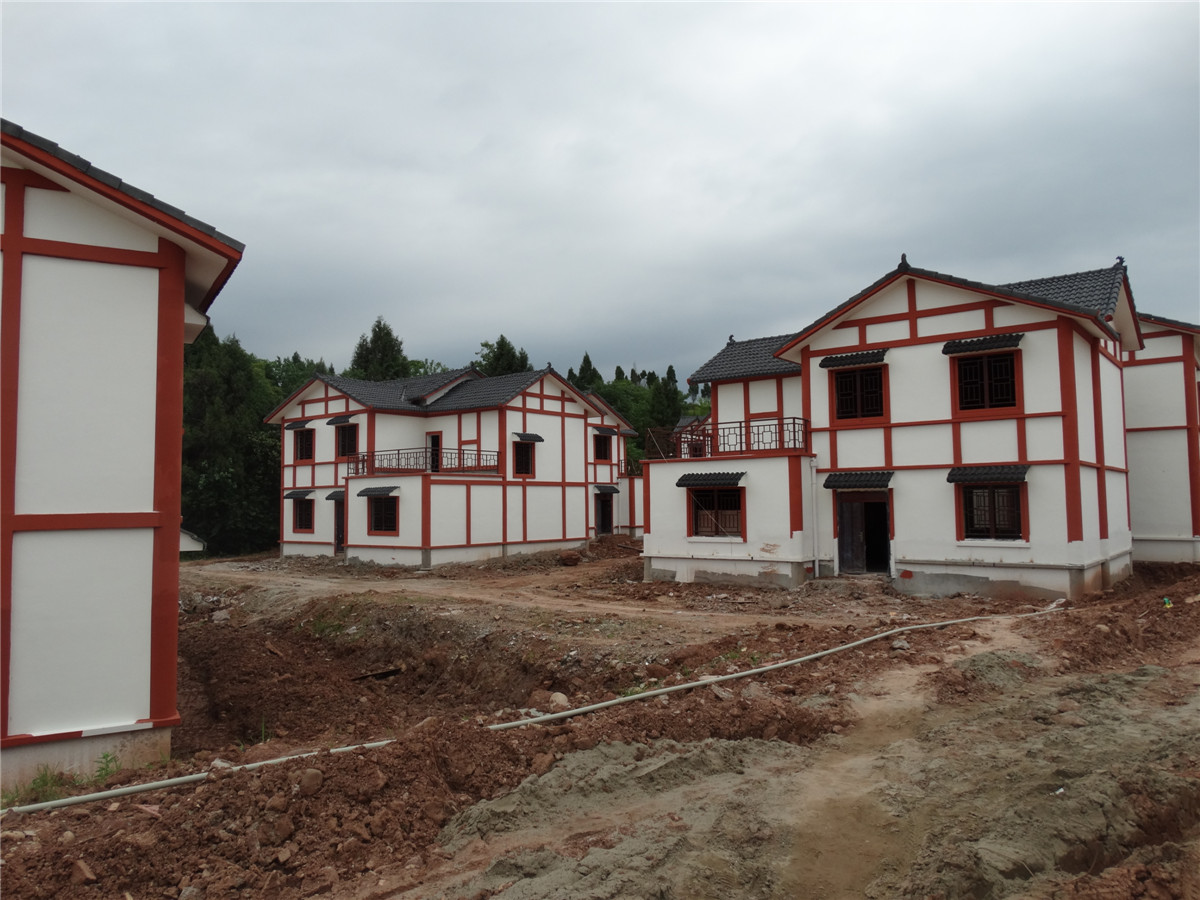 组图简介:西充县莲池镇新农村建设示范工程"灵宝宫综合体"