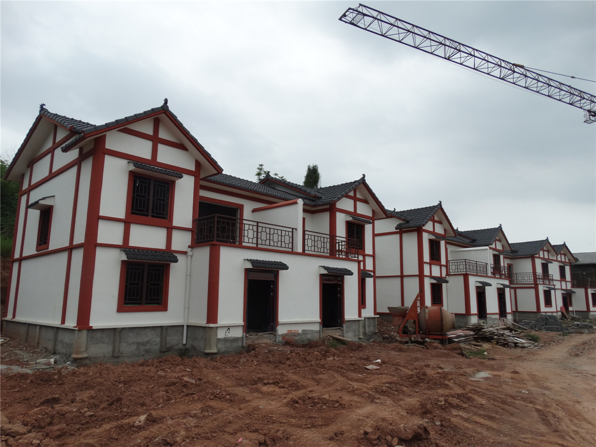 组图简介:西充县莲池镇新农村建设示范工程"灵宝宫综合体"