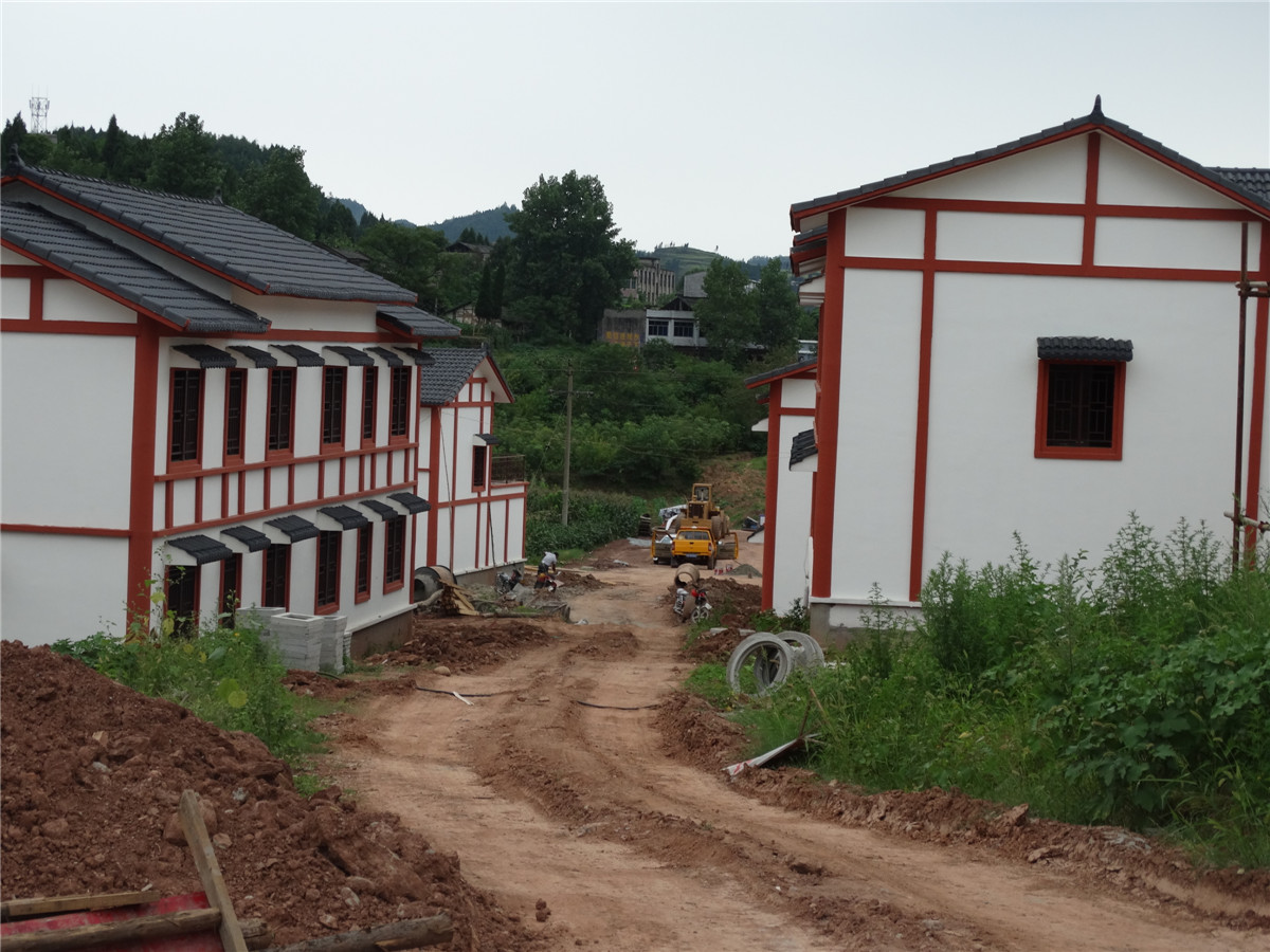 组图简介:西充县莲池镇新农村建设示范工程"灵宝宫综合体"