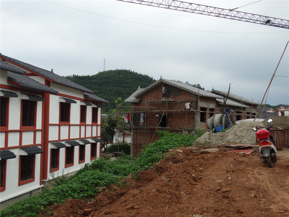 组图简介:西充县莲池镇新农村建设示范工程"灵宝宫综合体"