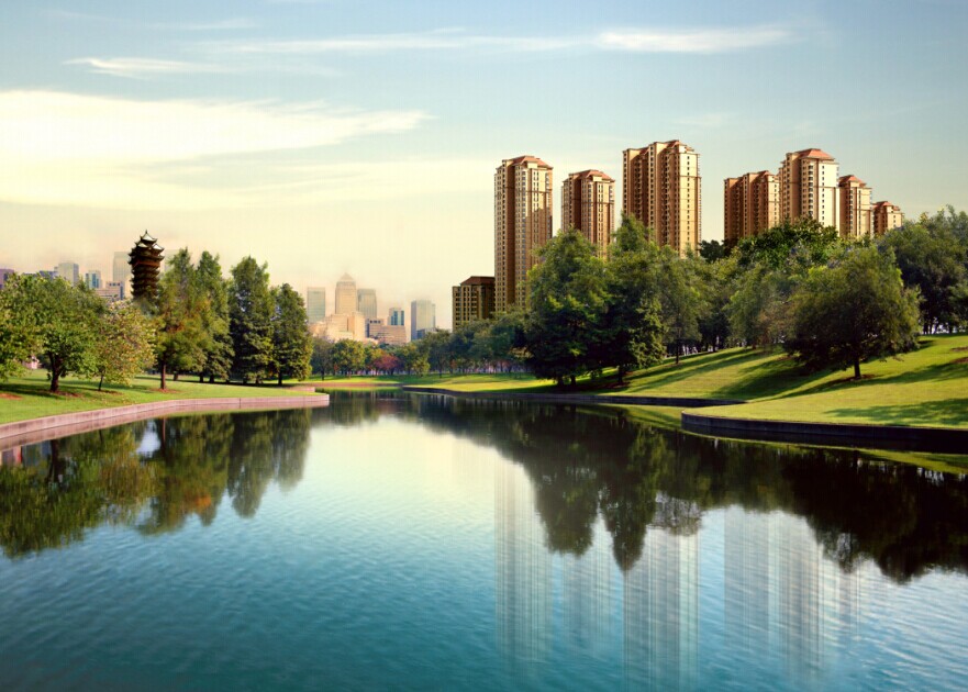 低密度,高绿化生态型高端社区-仁恒滨河湾