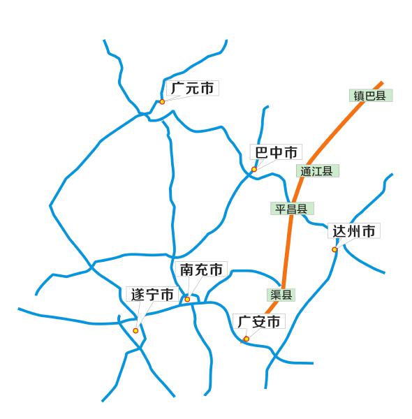 广安至镇巴高速公路起于华蓥