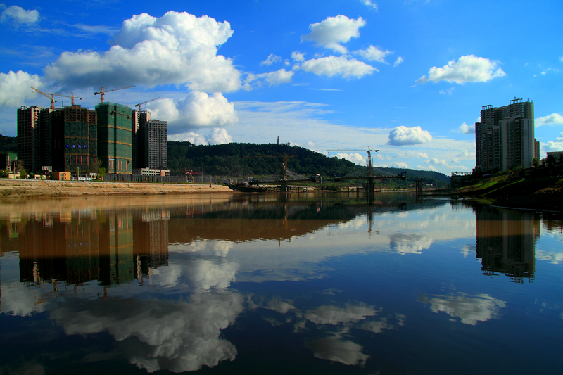 中坝——湛蓝的天空