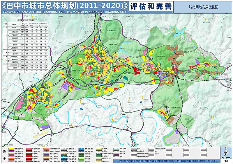 巴中市城市总体规划(2011—2020年)评估和完善(原2010