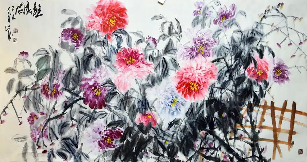 世界第一牡丹画家张志文第一高徒吴俊的牡丹画