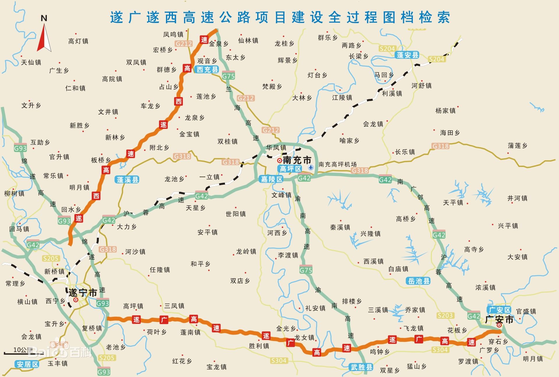 镇七高速线路图图片