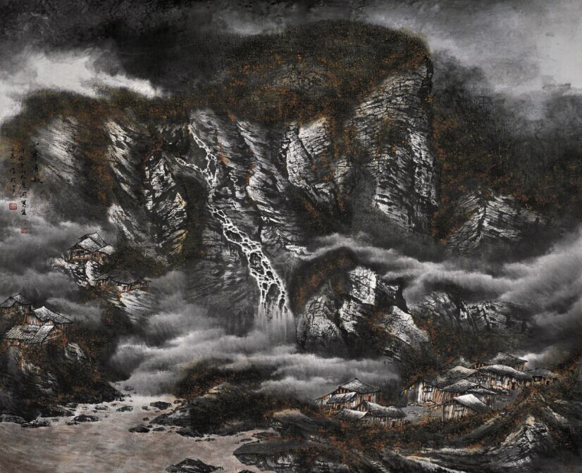 著名画家王建一作品鉴赏之山寨清秋