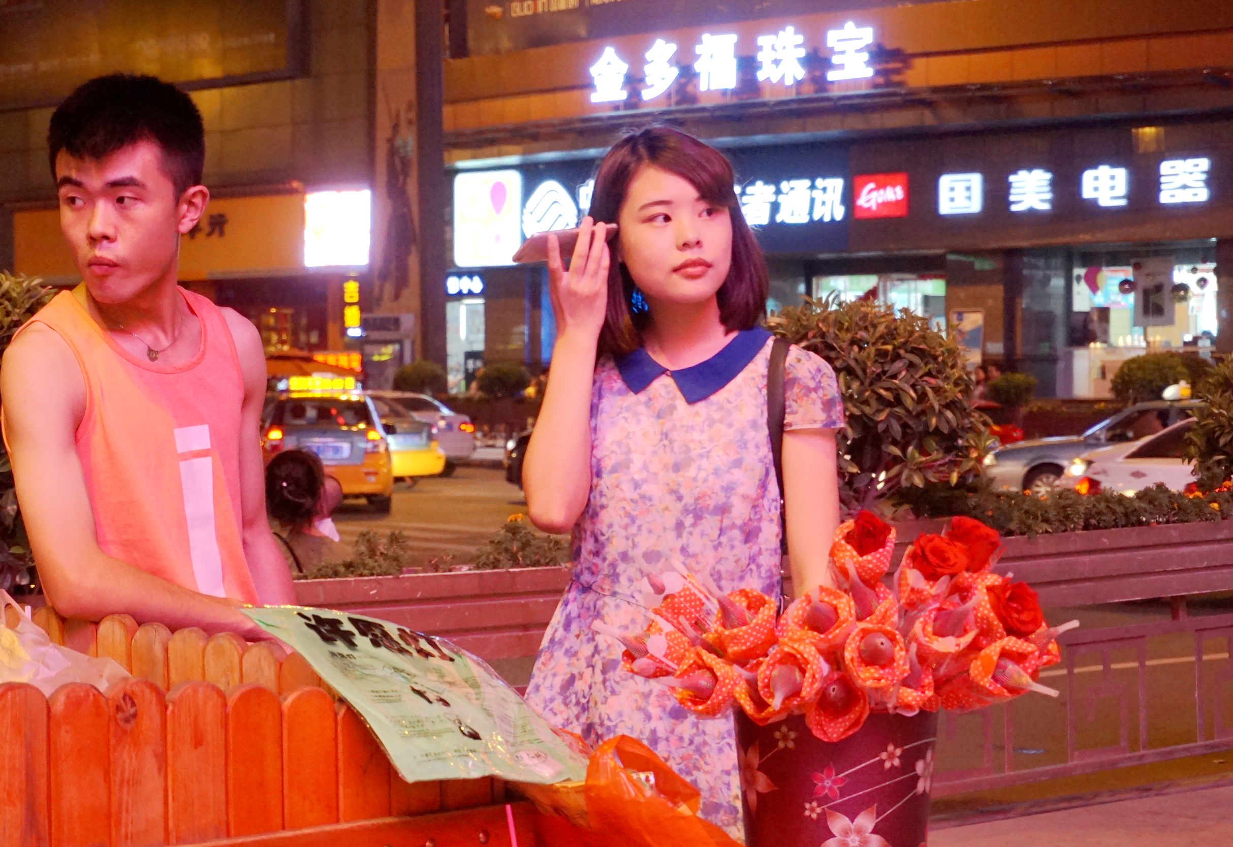 七夕之夜,卖花忙