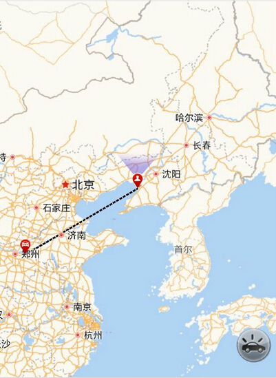 郑州 快了 快了  还有1天 就到辽宁沈阳了