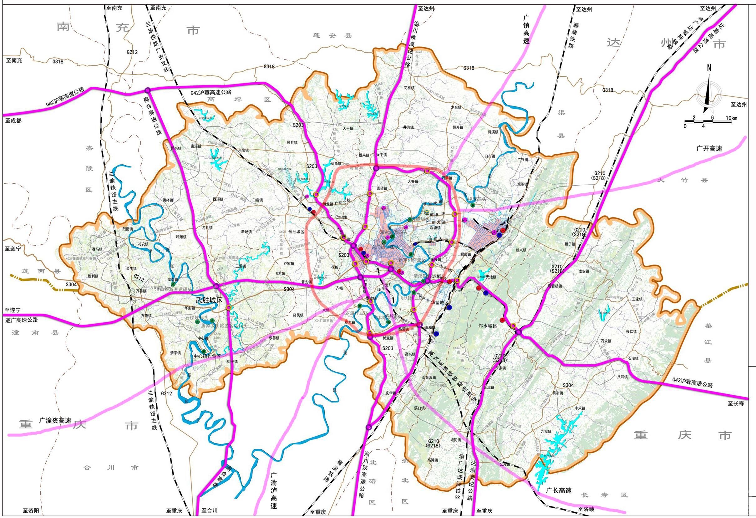 广安市公路最新规划图图片