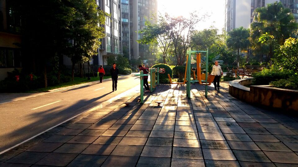小区清晨