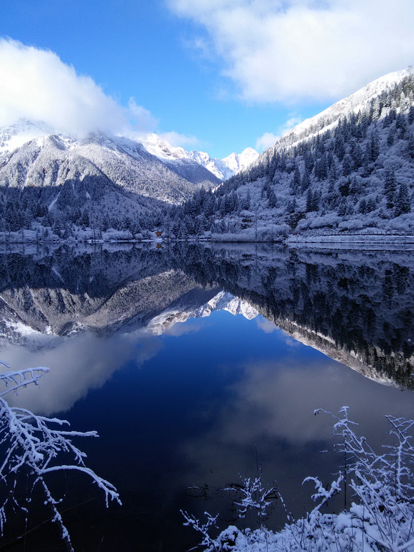 达古冰山雪景似童话世界,美轮美奂啊