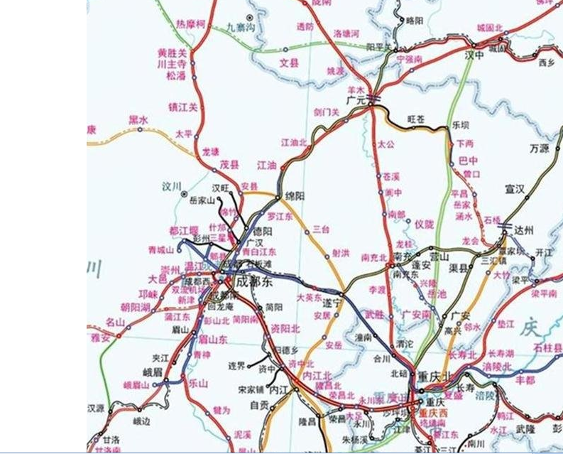 渝汉高铁最新线路图图片