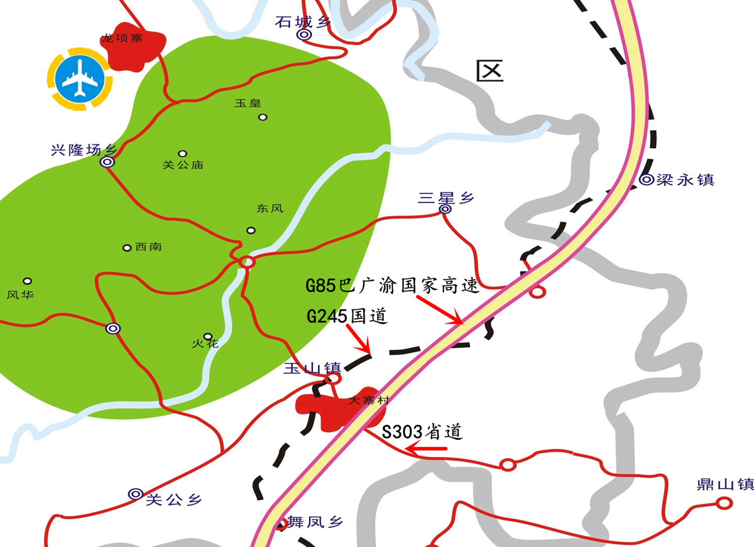 巴中s303省道线路图图片