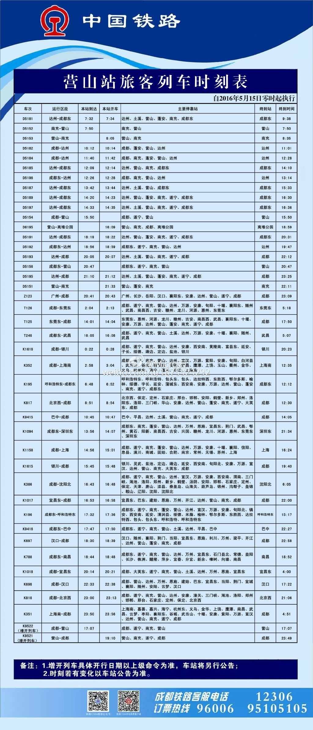 查詢顯示,保定東至綿陽的火車時刻表如下;z69列車時刻表經過站北京西