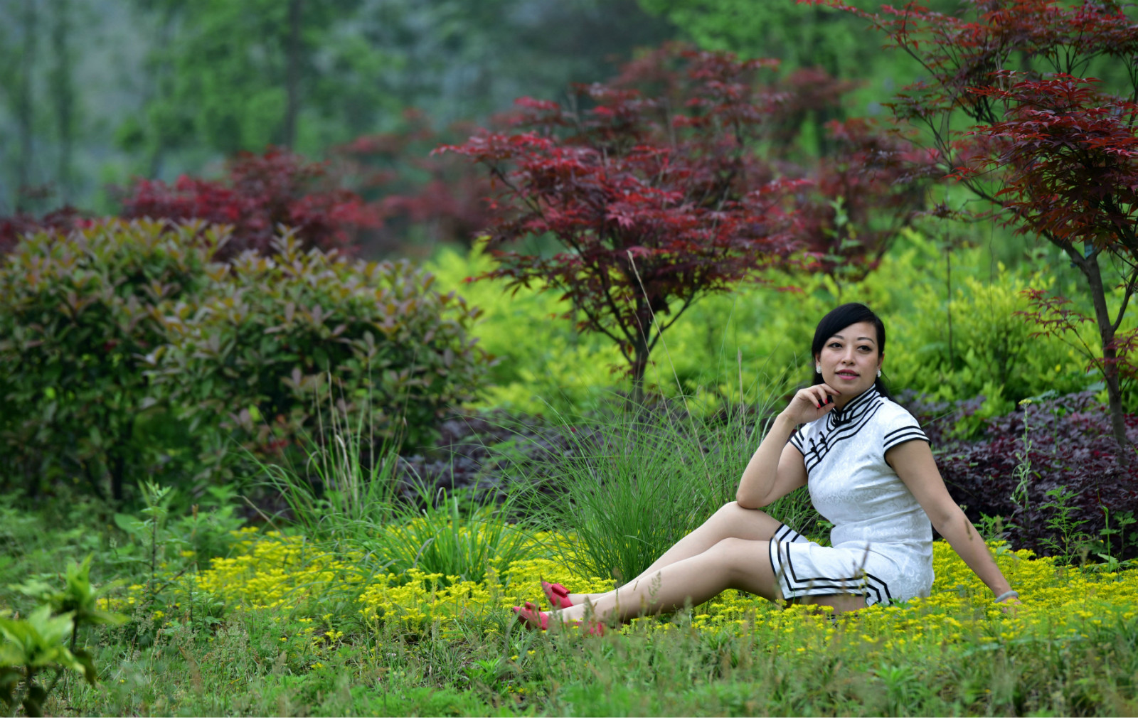 乐山绿心湿地公园人像摄影