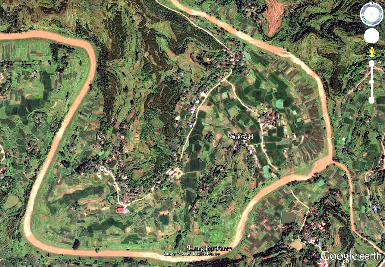 高清卫星地图 村庄图片