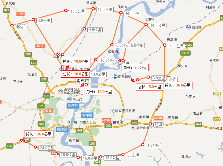 南充市绕城高速路线图图片