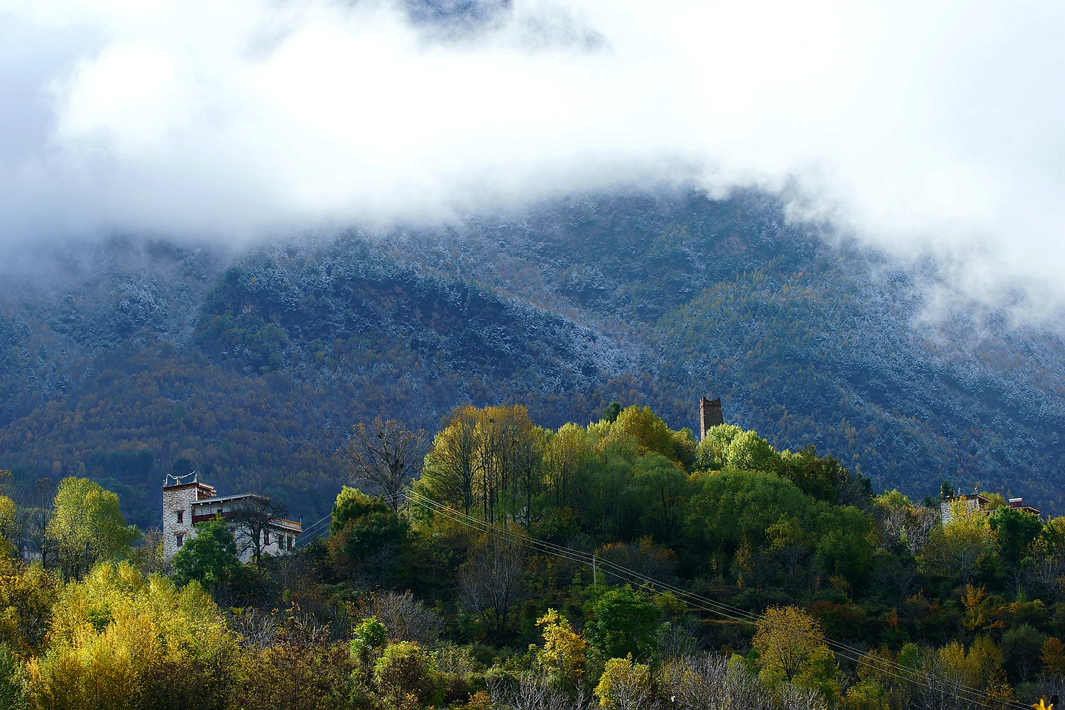 深秋小居丹巴藏寨拍画中景-麻辣摄影-麻辣社区 四川