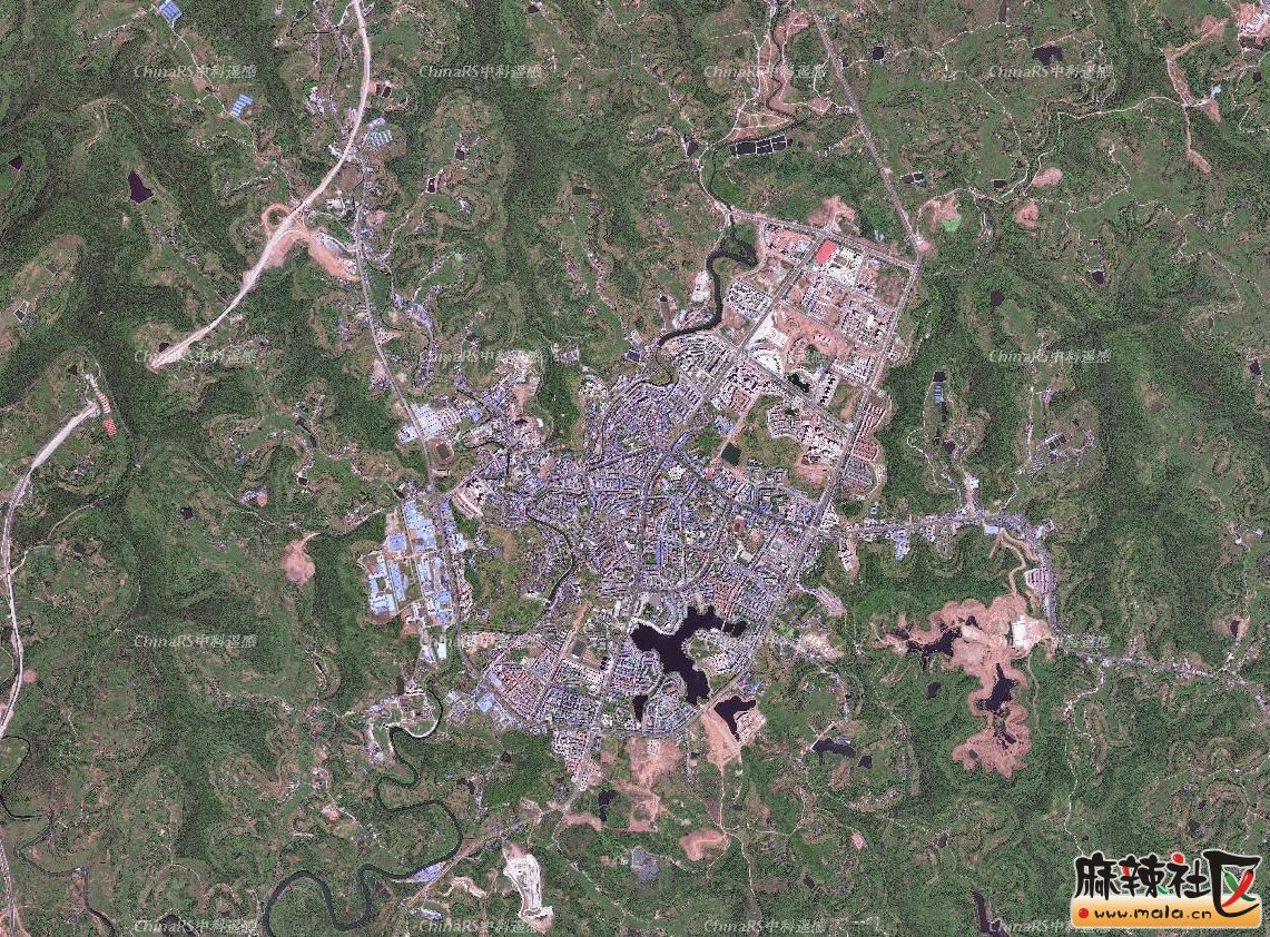 南充三区六县市最新卫星影像图